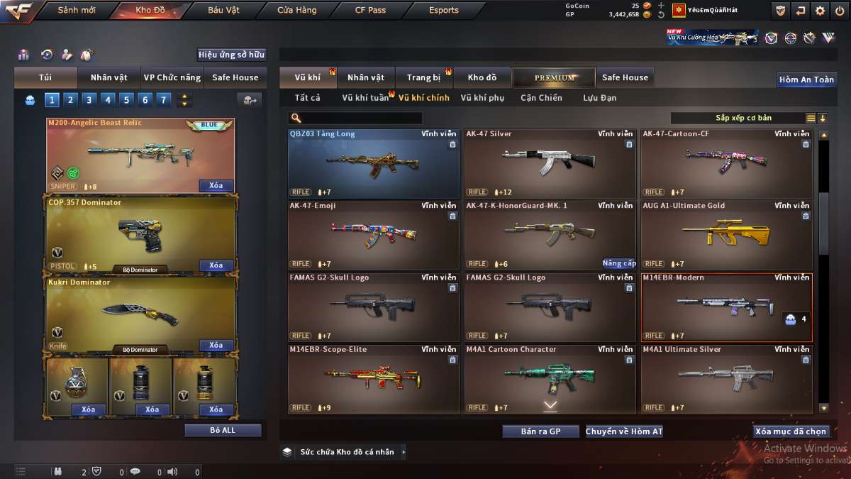 shop acc cf uy tin gia re
